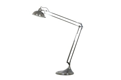 duża lampa podłogowa, serbrna duża lampa podłogowa, LUXOR-50057