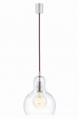 Lampa wisząca, zwis pojedynczy czerwony