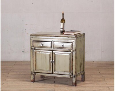 mała szafka w połysku beż postarzany chiny unikat M-25 TA22-4822 (9)